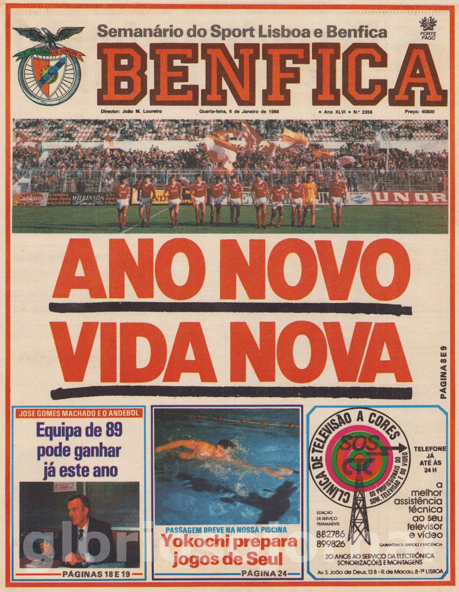 jornal o benfica 2359 1988-01-06